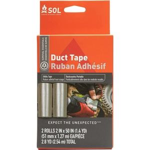S.O.L. Survive Outdoors Longer Duct Tape, 2" x 50" 2 Count Utility Emergency